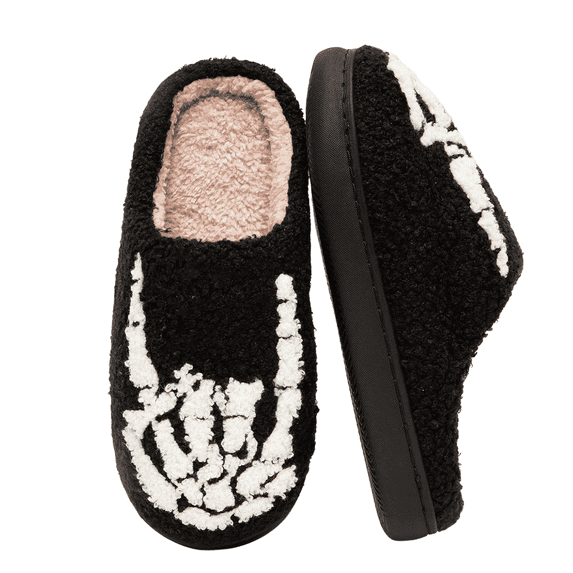 BERANMEY Halloween Slippers for Women Perfect Soft Plush Comfy Warm Slip-On Cute Womens Slippers Indoor Fluffy House Slippers for Women and Men Non-slip Fuzzy Flat Slides