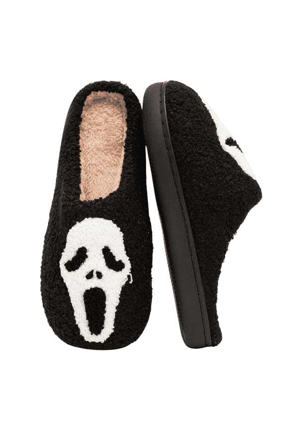 Halloween Slippers for Women Perfect Soft Plush Comfy Warm Slip-On Cute Womens Slippers Indoor Fluffy House Slippers for Women and Men Non-slip Fuzzy Flat Slides