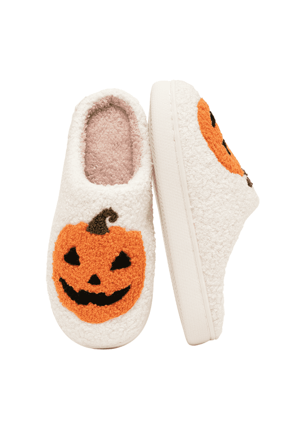 Halloween Slippers for Women Perfect Soft Plush Comfy Warm Slip-On Cute Womens Slippers Indoor Fluffy House Slippers for Women and Men Non-slip Fuzzy Flat Slides