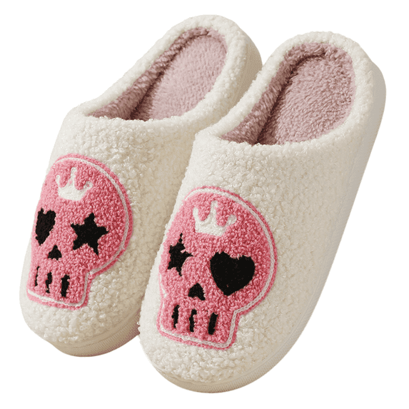 BERANMEY Halloween Slippers for Women Perfect Soft Plush Comfy Warm Slip-On Cute Womens Slippers Indoor Fluffy House Slippers for Women and Men Non-slip Fuzzy Flat Slides