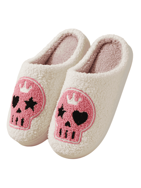 Halloween Slippers for Women Perfect Soft Plush Comfy Warm Slip-On Cute Womens Slippers Indoor Fluffy House Slippers for Women and Men Non-slip Fuzzy Flat Slides