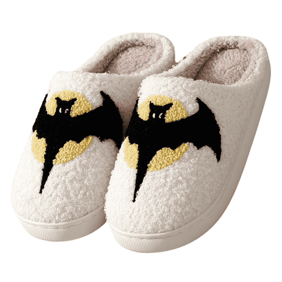 BERANMEY Halloween Slippers for Women Perfect Soft Plush Comfy Warm Slip-On Cute Womens Slippers Indoor Fluffy House Slippers for Women and Men Non-slip Fuzzy Flat Slides