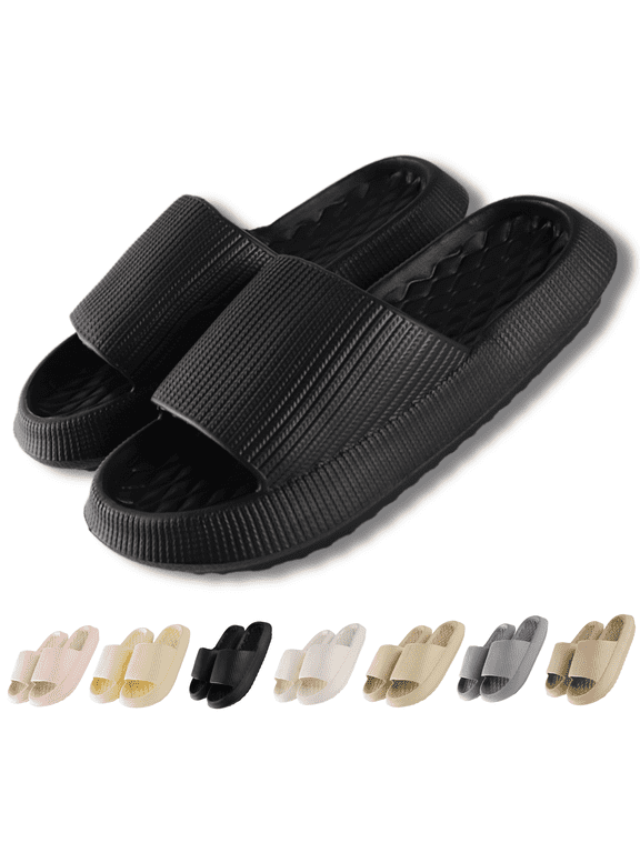 EVA Soft Comfort Slippers for Women and Men Slides Sandals for Women Cloud Slippers with Thick Sole Non-Slip Indoor and Bathroom Sandals for Ultimate Comfort