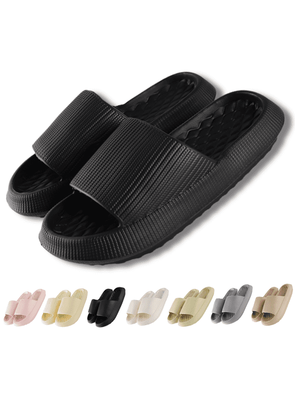 EVA Soft Comfort Slippers for Women and Men Slides Sandals for Women Cloud Slippers with Thick Sole Non-Slip Indoor and Bathroom Sandals for Ultimate Comfort