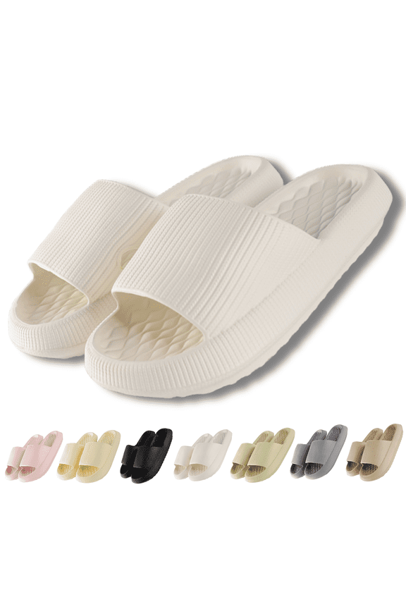 EVA Soft Comfort Slippers for Women and Men Slides Sandals for Women Cloud Slippers with Thick Sole Non-Slip Indoor and Bathroom Sandals for Ultimate Comfort