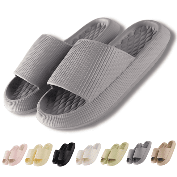 BERANMEY EVA Soft Comfort Slippers for Women and Men Slides Sandals for Women Cloud Slippers with Thick Sole Non-Slip Indoor and Bathroom Sandals for Ultimate Comfort