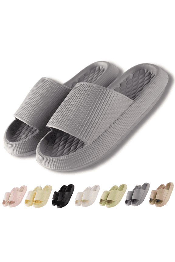 EVA Soft Comfort Slippers for Women and Men Slides Sandals for Women Cloud Slippers with Thick Sole Non-Slip Indoor and Bathroom Sandals for Ultimate Comfort