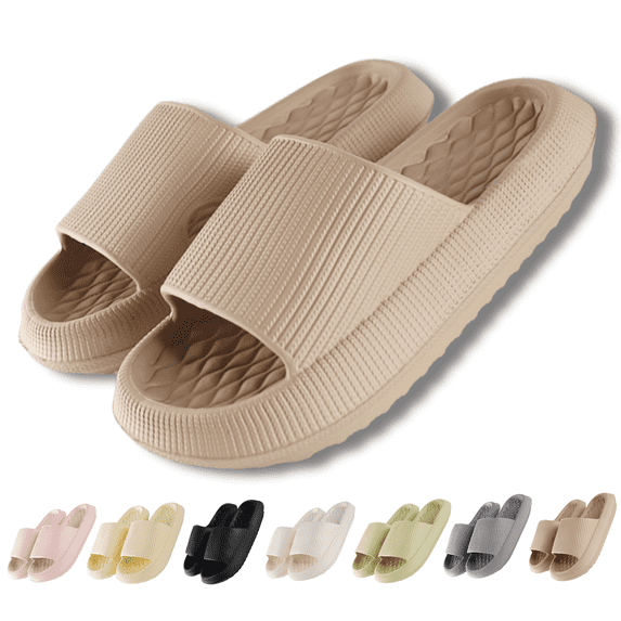 BERANMEY EVA Soft Comfort Slippers for Women and Men Slides Sandals for Women Cloud Slippers with Thick Sole Non-Slip Indoor and Bathroom Sandals for Ultimate Comfort