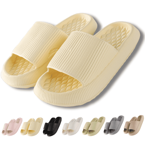 BERANMEY EVA Soft Comfort Slippers for Women and Men Slides Sandals for Women Cloud Slippers with Thick Sole Non-Slip Indoor and Bathroom Sandals for Ultimate Comfort