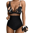 thumbnail image 1 of BERANMEY One-Pieces Swimsuit for Women Sexy Mesh Tummy Control One-Pieces Swimwear for Women Push Up High Waisted Swimwear Bathing Suit S-2XL, 1 of 5