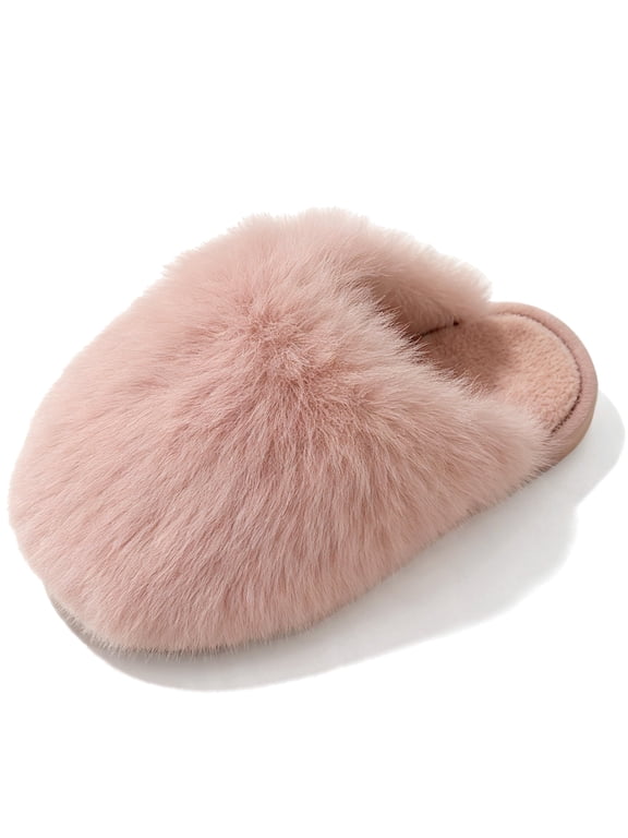 Fuzzy Slippers for Womens Closed Toe Womens Slippers Ultra Fluffy Plush Warm House Slippers for Women Indoor Bedroom Slippers Non Slip Cozy Winter Lounge Slippers