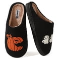 thumbnail image 1 of BERANMEY Halloween Slippers for Women Perfect Soft Plush Comfy Warm Slip-On Cute Womens Slippers Indoor Fluffy House Slippers for Women and Men Non-slip Fuzzy Flat Slides, 1 of 8