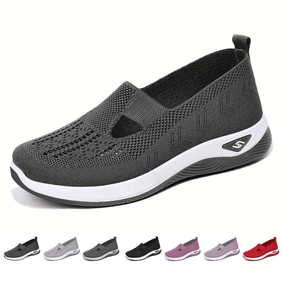BERANMEY Lightweight Breathable Mesh Running Shoes Knit Comfortable Flexible Slip-On Sneakers for Women Stylish Casual Footwear for Tennis Walking & Running