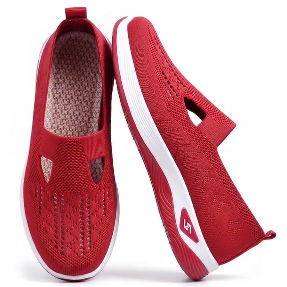 BERANMEY Lightweight Breathable Mesh Running Shoes Knit Comfortable Flexible Slip-On Sneakers for Women Stylish Casual Footwear for Tennis Walking & Running