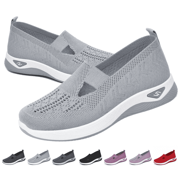 BERANMEY Lightweight Breathable Mesh Running Shoes Knit Comfortable Flexible Slip-On Sneakers for Women Stylish Casual Footwear for Tennis Walking & Running