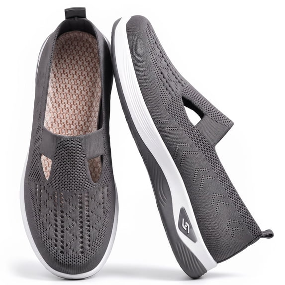 BERANMEY Lightweight Breathable Mesh Running Shoes Knit Comfortable Flexible Slip-On Sneakers for Women Stylish Casual Footwear for Tennis Walking & Running