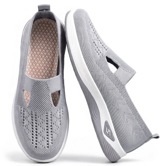 BERANMEY Lightweight Breathable Mesh Running Shoes Knit Comfortable Flexible Slip-On Sneakers for Women Stylish Casual Footwear for Tennis Walking & Running