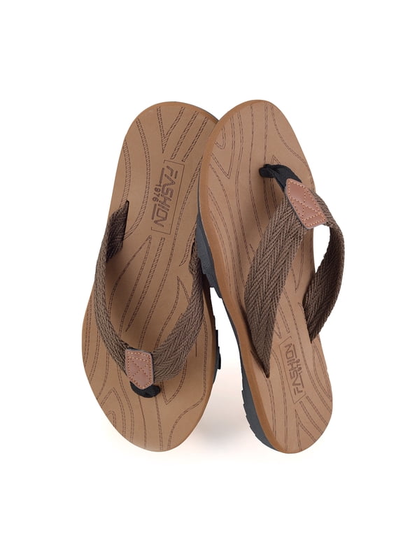 Men's Flip Flops with Arch Support Comfortable Thong Sandals for Men with Cushioned Footbed Wide Toe Box Non-Slip Design Perfect Summer Beach Shoes