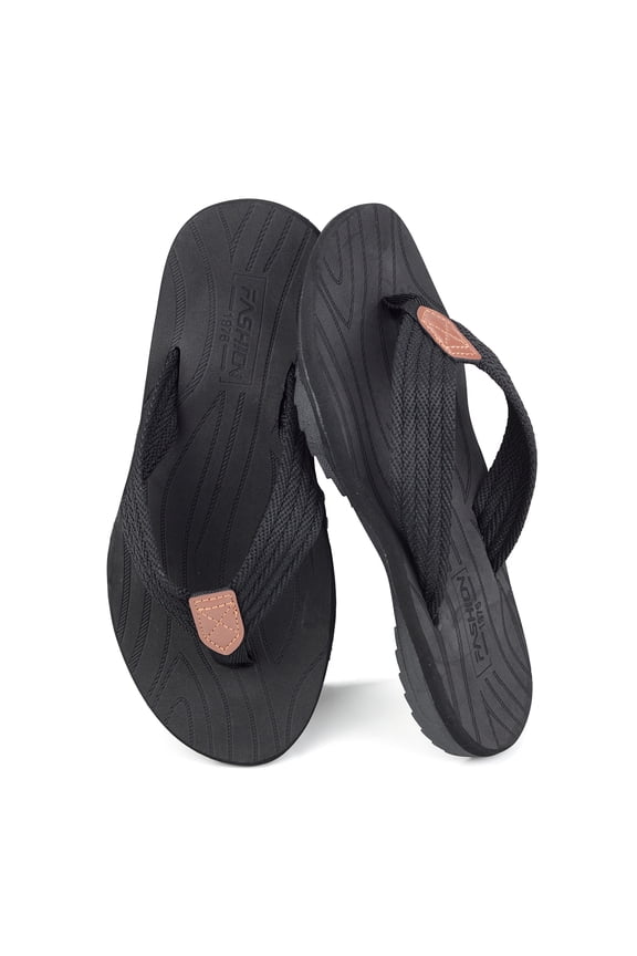Men's Flip Flops with Arch Support Comfortable Thong Sandals for Men with Cushioned Footbed Wide Toe Box Non-Slip Design Perfect Summer Beach Shoes