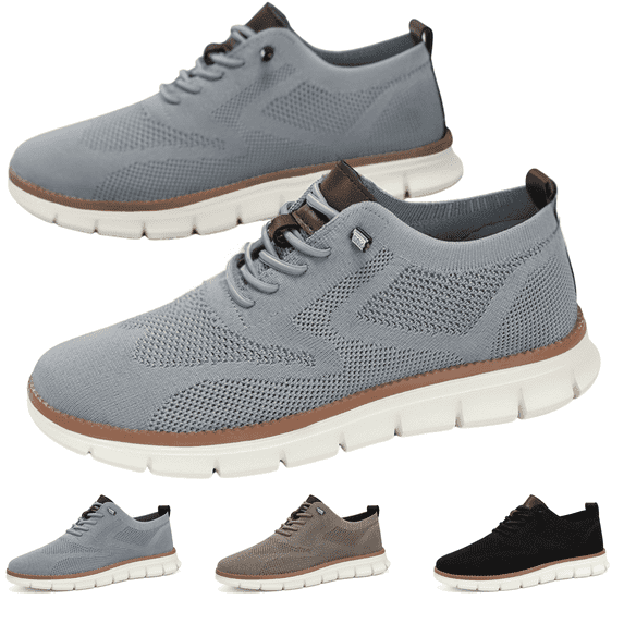 BERANMEY Men's Lightweight Breathable Slip-On Loafers Shoes Mesh Knit Casual Shoes for Men Flexible Sneakers for Men Tennis Walking & Casual Sports