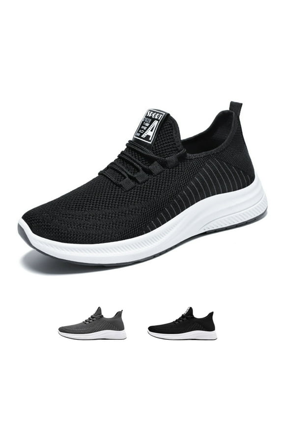 Men's Sneakers for Men - Lightweight Breathable Mesh Walking & Running Shoes with Wide Toe, Arch Support, Non-Slip Sole for Gym, Tennis, Workout Comfort