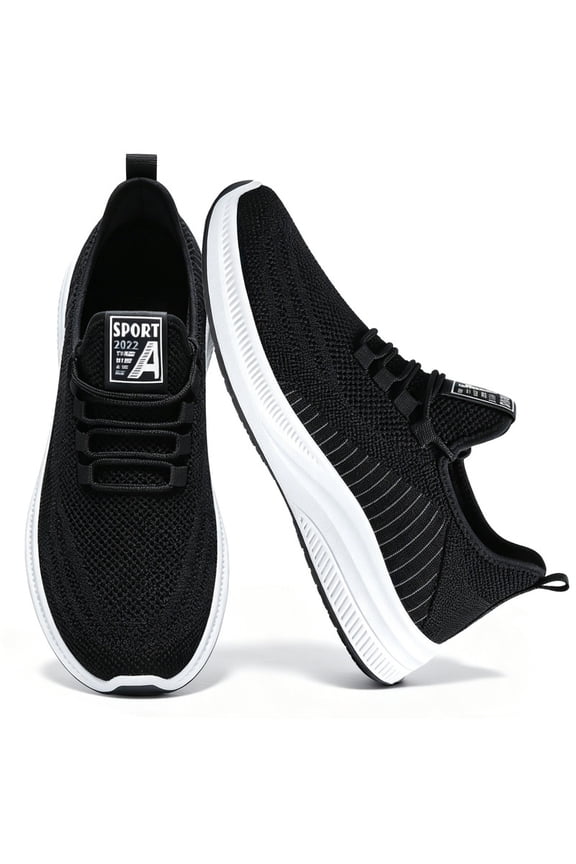 Men's Sneakers for Men - Lightweight Breathable Mesh Walking & Running Shoes with Wide Toe, Arch Support, Non-Slip Sole for Gym, Tennis, Workout Comfort