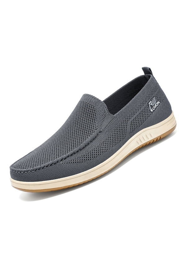 Mens Mesh Casual Sneakers Shoes Lightweight Slip on Walking Shoes Loafers for Men with Arch Support Comfort Wide Width Loafers