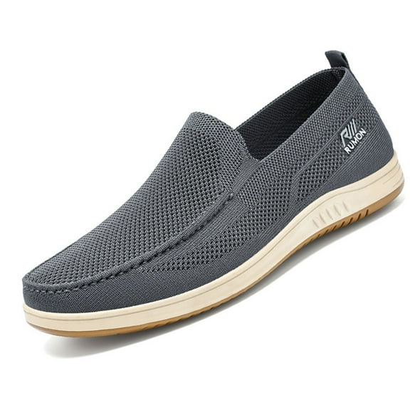 BERANMEY Mens Mesh Casual Sneakers Shoes Lightweight Slip on Walking Shoes Loafers for Men with Arch Support Comfort Wide Width Loafers