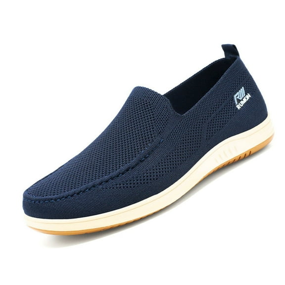 BERANMEY Mens Mesh Casual Sneakers Shoes Lightweight Slip on Walking Shoes Loafers for Men with Arch Support Comfort Wide Width Loafers
