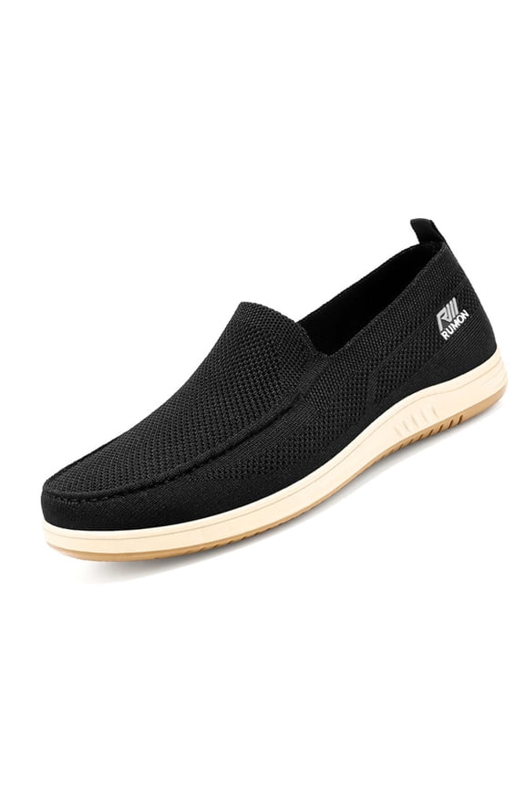 Mens Mesh Casual Sneakers Shoes Lightweight Slip on Walking Shoes Loafers for Men with Arch Support Comfort Wide Width Loafers