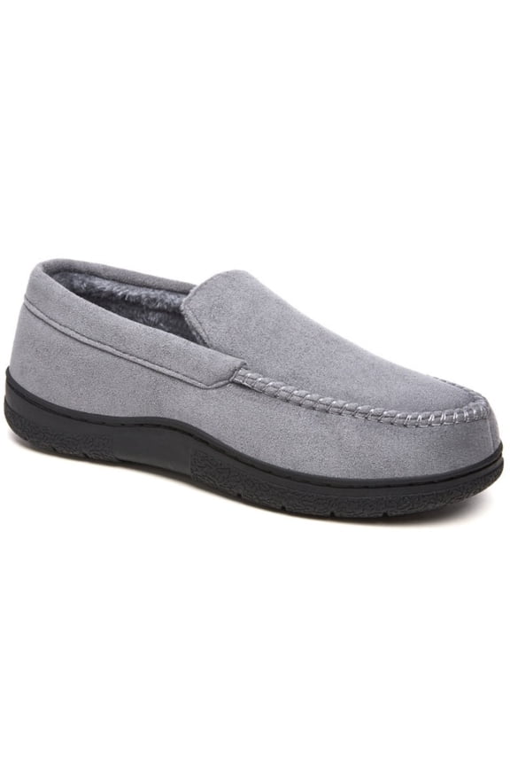 Moccasins Slippers for Men House Slippers Indoor Outdoor Plush Mens Bedroom Shoes with Hard Sole