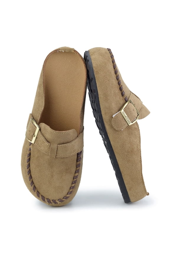 Mules for Women Memory Foam Cork Sole Clogs Women's Mules & Clogs Non-Slip Slip-On House Shoes Indoor Outdoor Comfort Slides