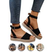 mtvxesu Sandals, Women's Open Toe Casual Shoes Rhinestone Comfortable ...