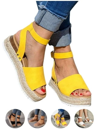 Wedges in Womens Shoes | Yellow - Walmart.com