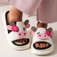 thumbnail image 1 of BERANMEY Open Toe Cute Cartoon Memory Foam Linen House Slippers for Women Indoor Outdoor Animal Slippers Womens Four Seasons Slippers for Women and Men Non-slip Flat Slides, 1 of 7