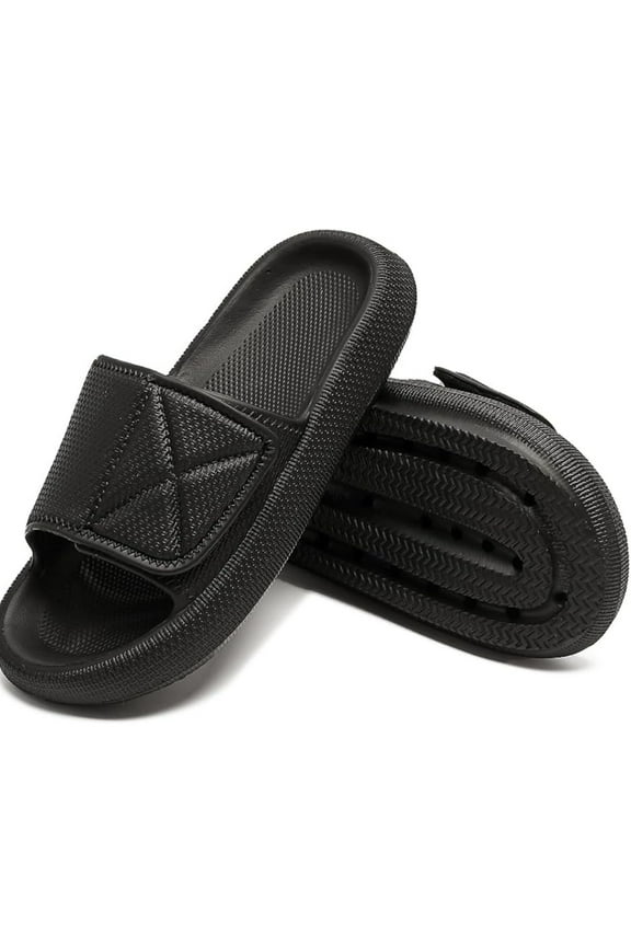 Pillow Sandals for Women & Men Adjustable Strap EVA Slippers Cloud Cushion Arch Support Diabetic Shoes for Shower Bathroom