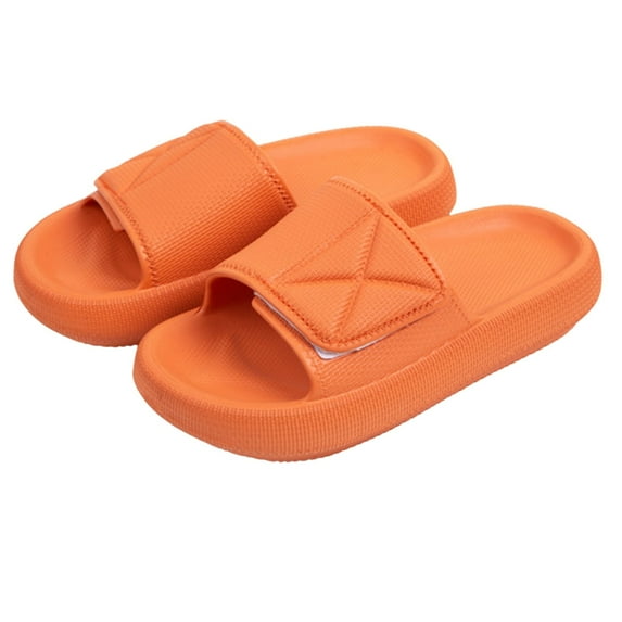 BERANMEY Pillow Sandals for Women & Men Adjustable Strap EVA Slippers Cloud Cushion Arch Support Diabetic Shoes for Shower Bathroom