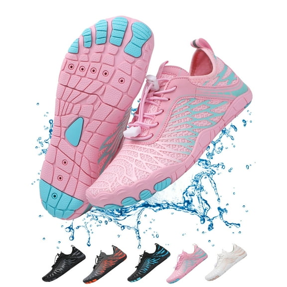 BERANMEY Pro Barefoot Shoes for Women & Men Wide Toe Box Hiking Water Shoes Non-Slip Breathable Barefoot Swim Surf Shoes for Beach Pool Aqua Running & Walking Fast Drainage & Waterproof Design