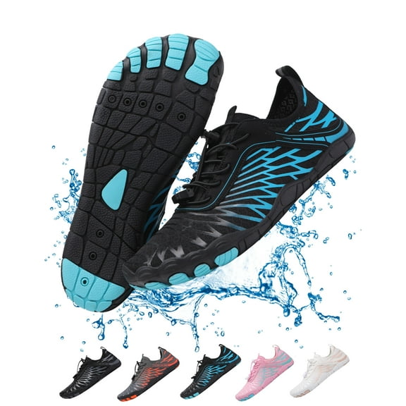 BERANMEY Pro Barefoot Shoes for Women & Men Wide Toe Box Hiking Water Shoes Non-Slip Breathable Barefoot Swim Surf Shoes for Beach Pool Aqua Running & Walking Fast Drainage & Waterproof Design