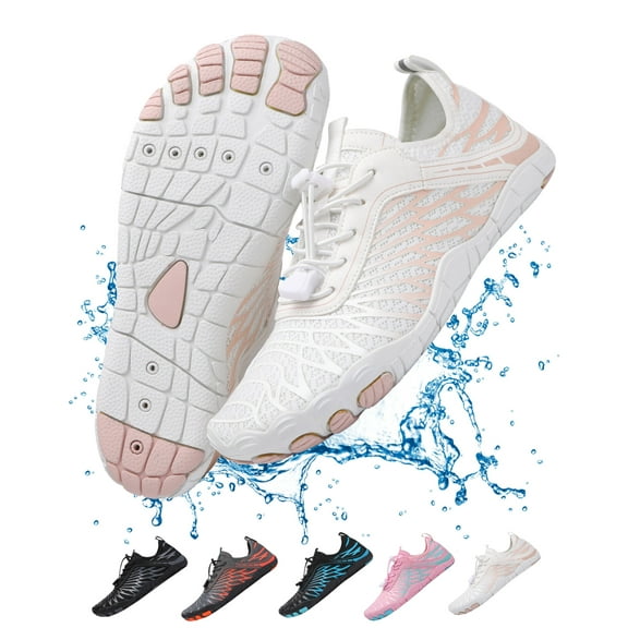 BERANMEY Pro Barefoot Shoes for Women & Men Wide Toe Box Hiking Water Shoes Non-Slip Breathable Barefoot Swim Surf Shoes for Beach Pool Aqua Running & Walking Fast Drainage & Waterproof Design