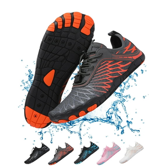 BERANMEY Pro Barefoot Shoes for Women & Men Wide Toe Box Hiking Water Shoes Non-Slip Breathable Barefoot Swim Surf Shoes for Beach Pool Aqua Running & Walking Fast Drainage & Waterproof Design