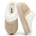 thumbnail image 1 of BERANMEY Slippers for Women Scuff Memory Foam Fuzzy Faux Fur House Slippers Bedroom Non-slip Warm Fluffy Plush Womens Slippers Unisex Slip on Anti-Skid Sole Slides, 1 of 9