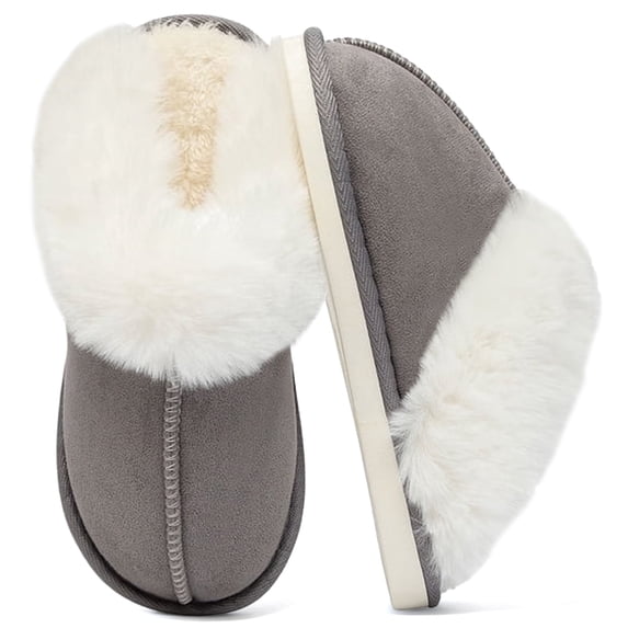 BERANMEY Slippers for Women Memory Foam Fuzzy House Slippers Bedroom Non-slip Warm Fluffy Plush Womens Slippers Unisex Slip on Anti-Skid Sole Slides