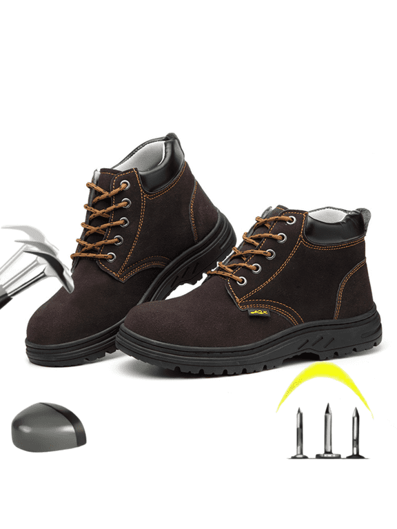 Steel Toe Work Shoes for Men Lightweight Slip Resistant Men's Anti-puncture Work Safety Sneaker Shoes