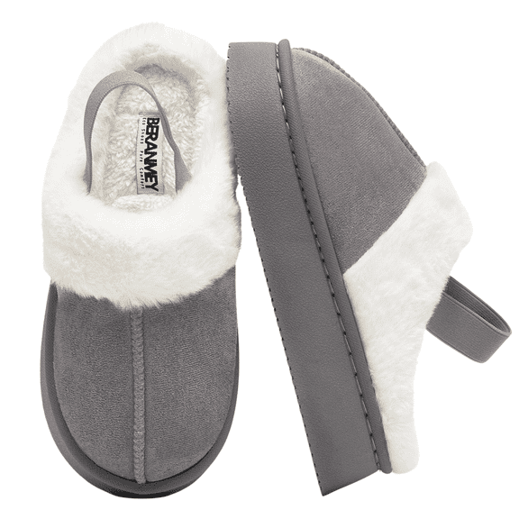 BERANMEY Thick-Soled Fuzzy Slippers for Women & Men - Cozy Platform House Shoes with Anti-Slip Sole, Warm Plush Lined Indoor Outdoor Short Ankle Slippers