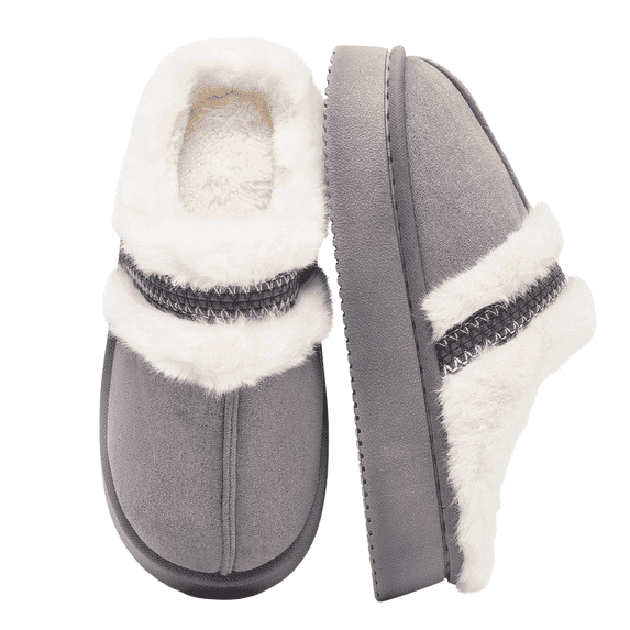 BERANMEY Thick-Soled Fuzzy Slippers for Women & Men - Cozy Platform House Shoes with Anti-Slip Sole, Warm Plush Lined Indoor Outdoor Short Ankle Slippers