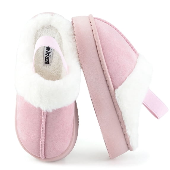BERANMEY Thick-Soled Fuzzy Slippers for Women & Men - Cozy Platform House Shoes with Anti-Slip Sole, Warm Plush Lined Indoor Outdoor Short Ankle Slippers
