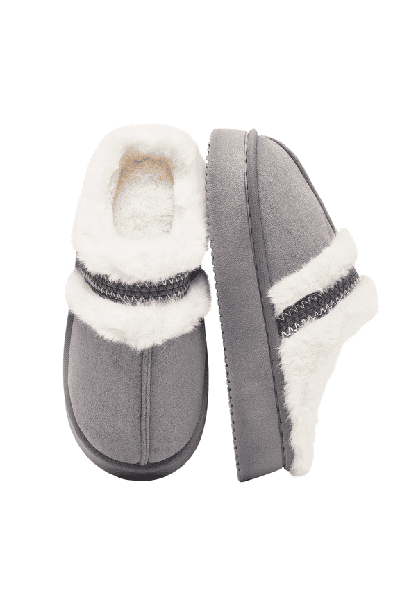 Thick-Soled Fuzzy Slippers for Women & Men - Cozy Platform House Shoes with Anti-Slip Sole, Warm Plush Lined Indoor Outdoor Short Ankle Slippers