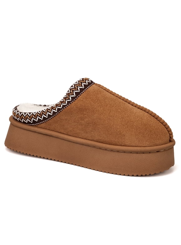 Thick-Soled Fuzzy Slippers for Women & Men - Cozy Platform House Shoes with Anti-Slip Sole, Warm Plush Lined Indoor Outdoor Short Ankle Slippers