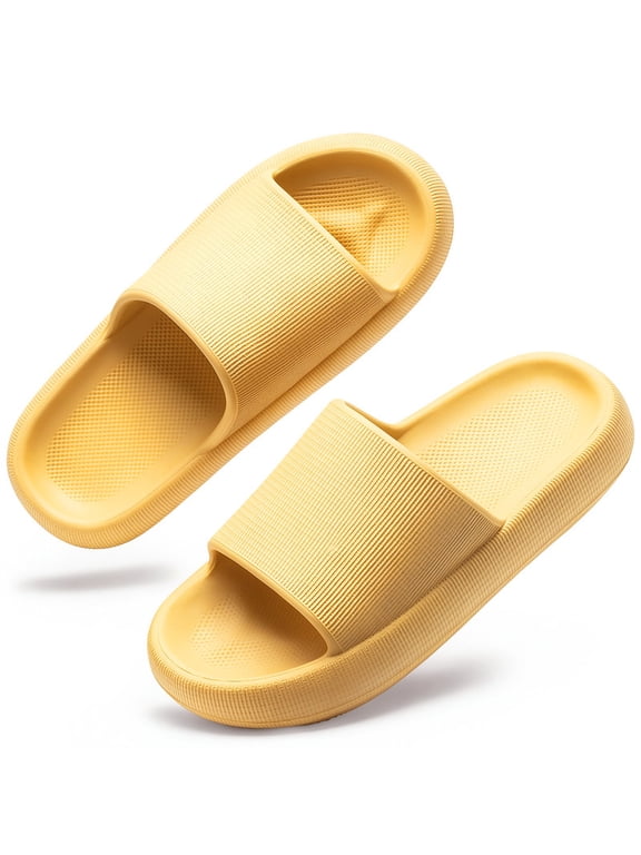 Comfort Non-Slip Lightweight Cloud Sandals Slippers for Women and Men Pillow House Slippers Shower Shoes Indoor Slides Bathroom Ultimate Thick Sole Indoor Easy to Clean